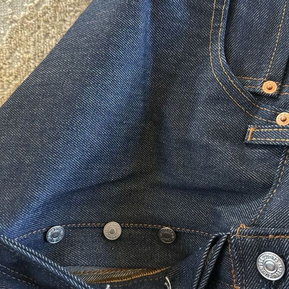 Levi’s 501 jeans dark wash size 34 by 30 NWOT red tab - Picture 6 of 8